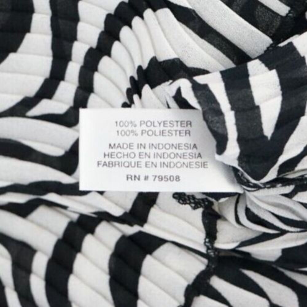 Le Caviar Women's Animal Zebrah Print Long‎ Sleeve Blouse - Small 3/4 Sleeve - Picture 6 of 6